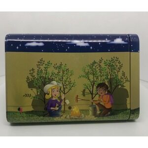 Girl Scouts Cookie Empty‎ Tin Metal Box With Lid Trophy Nut Company 2017 GSUSA